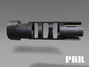 muzzle break - recoil compensator - attachment - pbr - 4k textures - unity - unreal 3D Model