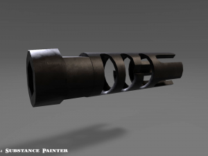 muzzle break - recoil compensator - attachment - pbr - 4k textures - unity - unreal 3D Модель
