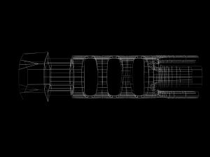 muzzle break - recoil compensator - attachment - pbr - 4k textures - unity - unreal 3D Модель