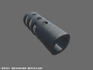 muzzle break - recoil compensator - attachment - pbr - 4k textures unity unreal 3D Model