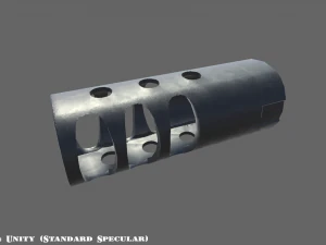 muzzle break - recoil compensator - attachment - pbr - 4k textures unity unreal 3D Model