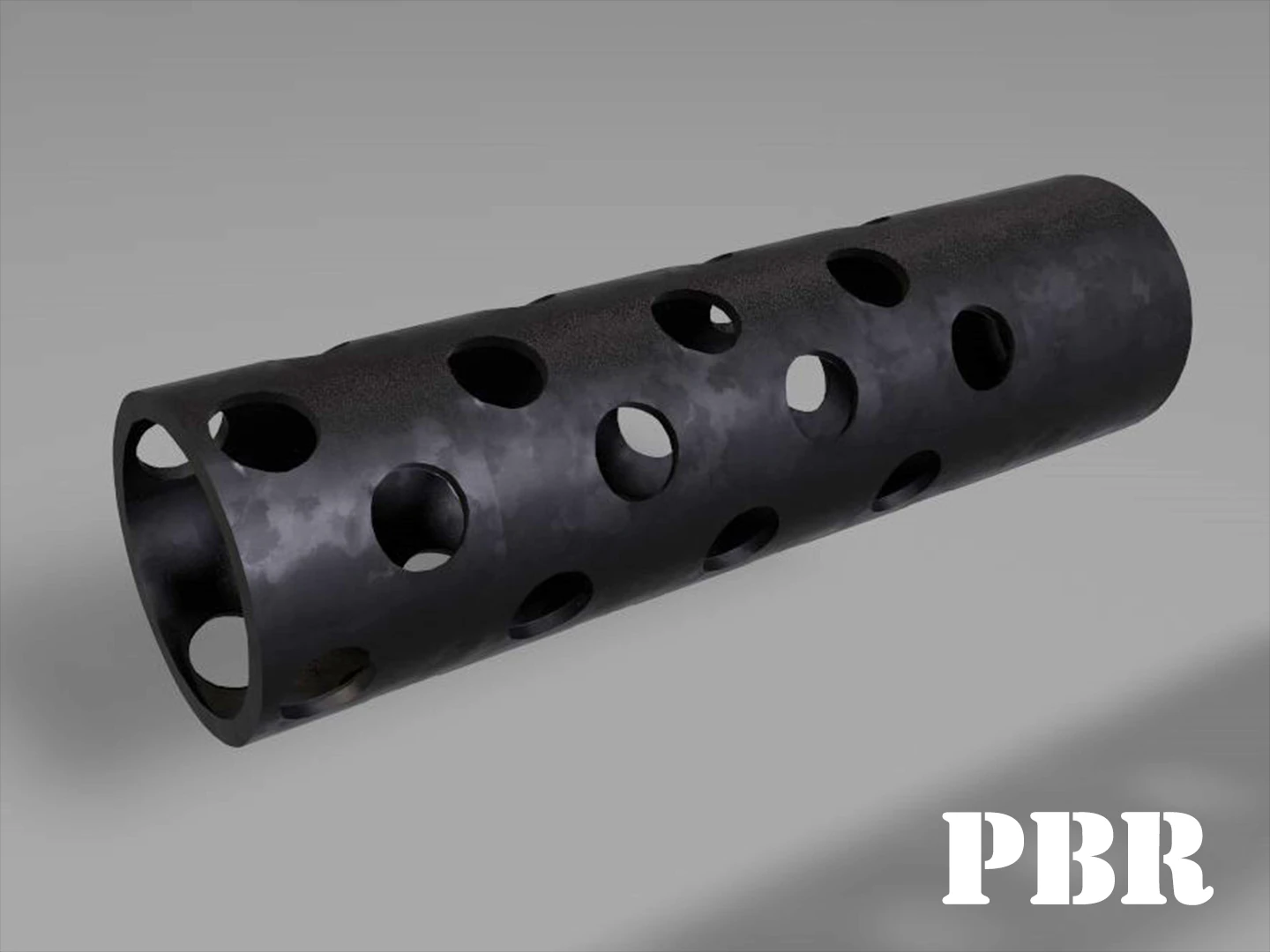 muzzle break - recoil compensator - attachment - pbr - 4k textures 3D Model .c4d .max .obj .3ds .fbx .stl .blend 