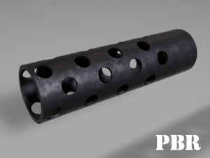 muzzle break - recoil compensator - attachment - pbr - 4k textures 3D Model