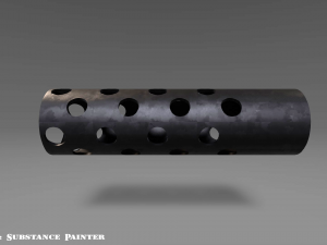 muzzle break - recoil compensator - attachment - pbr - 4k textures 3D Model