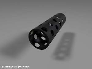 muzzle break - recoil compensator - attachment - pbr - 4k textures 3D Model