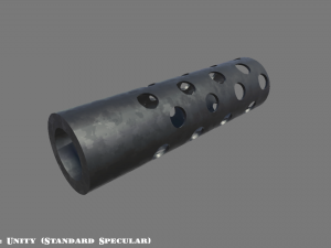 muzzle break - recoil compensator - attachment - pbr - 4k textures 3D Model