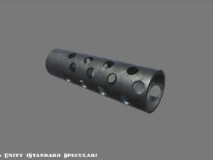muzzle break - recoil compensator - attachment - pbr - 4k textures 3D Model