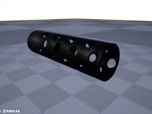 muzzle break - recoil compensator - attachment - pbr - 4k textures 3D Model