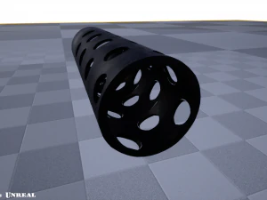 muzzle break - recoil compensator - attachment - pbr - 4k textures 3D Model