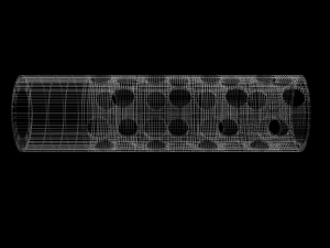 muzzle break - recoil compensator - attachment - pbr - 4k textures 3D Model