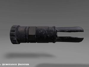 flash hider - muzzle suppresssor - attachment - pbr - 4k textures - unity - unreal 3D Model
