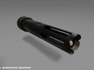 flash hider - muzzle suppresssor - attachment - pbr - 4k textures - unity - unreal Model 3D