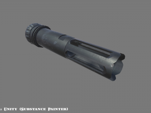 flash hider - muzzle suppresssor - attachment - pbr - 4k textures - unity - unreal Model 3D