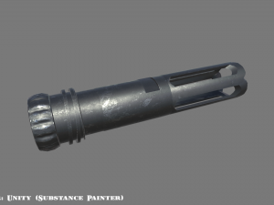 flash hider - muzzle suppresssor - attachment - pbr - 4k textures - unity - unreal Model 3D