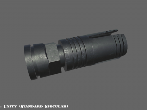 flash hider - muzzle suppresssor - attachment - pbr - 4k textures - unity - unreal 3D Model