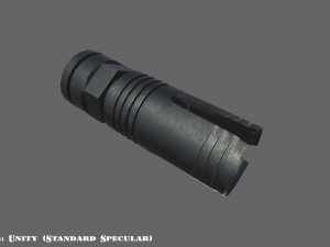 flash hider - muzzle suppresssor - attachment - pbr - 4k textures - unity - unreal 3D Model