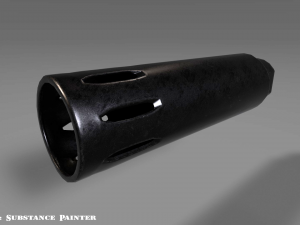 flash hider - muzzle suppresssor - attachment - pbr - 4k textures - unity - unreal Modèle 3D