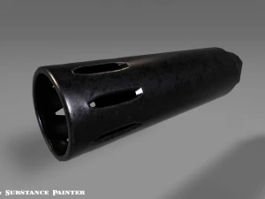 flash hider - muzzle suppresssor - attachment - pbr - 4k textures - unity - unreal 3D Model