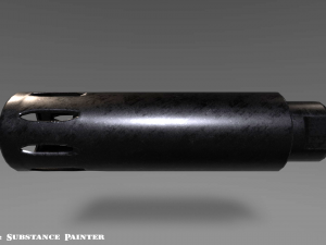 flash hider - muzzle suppresssor - attachment - pbr - 4k textures - unity - unreal Modèle 3D