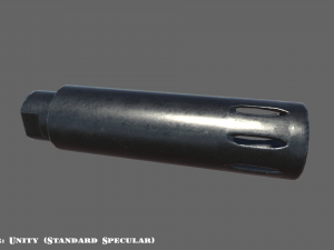 flash hider - muzzle suppresssor - attachment - pbr - 4k textures - unity - unreal Modèle 3D