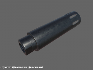 flash hider - muzzle suppresssor - attachment - pbr - 4k textures - unity - unreal Modèle 3D