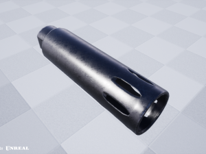 flash hider - muzzle suppresssor - attachment - pbr - 4k textures - unity - unreal Modèle 3D