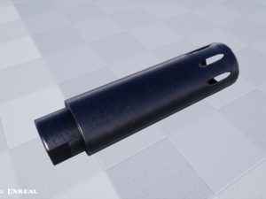 flash hider - muzzle suppresssor - attachment - pbr - 4k textures - unity - unreal Modèle 3D