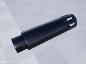 flash hider - muzzle suppresssor - attachment - pbr - 4k textures - unity - unreal 3D Model