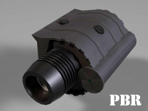 flash light - laser sight combo - attachment - pbr - 4k textures - low poly 3D Model