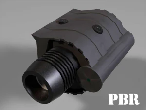 luz de flash - combinaci&oacute;n de mira l&aacute;ser - accesorio - pbr - texturas 4k - baja poli Modelo 3D