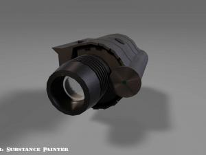 flash light - laser sight combo - attachment - pbr - 4k textures - low poly 3D Model