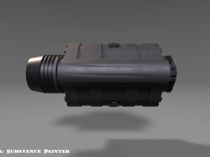 flash light - laser sight combo - attachment - pbr - 4k textures - low poly 3D Model