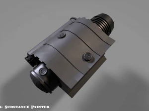 flash light - laser sight combo - attachment - pbr - 4k textures - low poly 3D Model