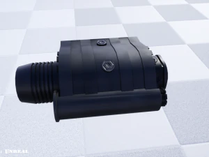 flash light - laser sight combo - attachment - pbr - 4k textures - low poly 3D Model