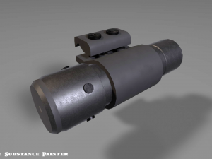 laser sight - light - attachment - pbr - 4k textures - unity - unreal 3D मॉडल