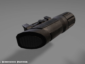 flash light - attachment - pbr - 4k textures - unity - unreal 3D Модель