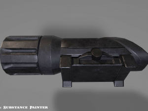 flash light - attachment - pbr - 4k textures - unity - unreal 3D Модель