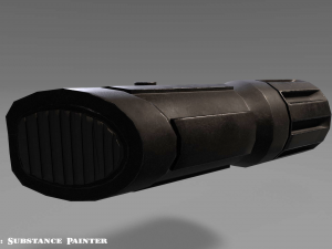 flash light - attachment - pbr - 4k textures - unity - unreal 3D Модель