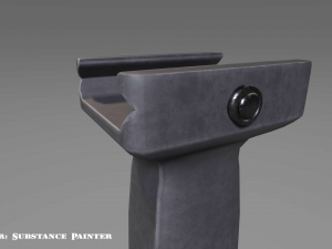 vertical grip - foregrip - attachment - pbr - 4k textures - unity - unreal 3D Model
