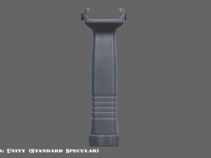 vertical grip - foregrip - attachment - pbr - 4k textures - unity - unreal 3D Model