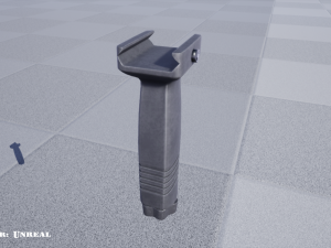 vertical grip - foregrip - attachment - pbr - 4k textures - unity - unreal 3D Model