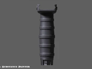 vertical grip - foregrip - attachment - pbr - 4k textures - unity - unreal 3D Model