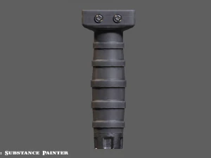 vertical grip - foregrip - attachment - pbr - 4k textures - unity - unreal 3D Model