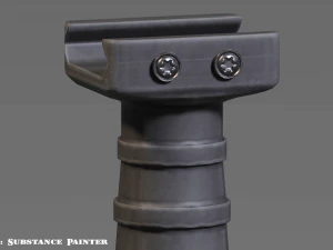 vertical grip - foregrip - attachment - pbr - 4k textures - unity - unreal 3D Model