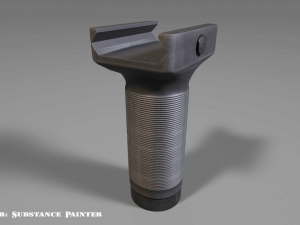 vertical grip - foregrip - attachment - pbr - 4k textures - unity - unreal 3D मॉडल