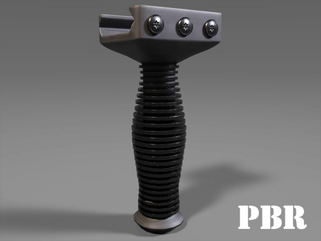 vertical grip - foregrip - attachment - pbr - 4k textures - unity - unreal 3D Model .c4d .max .obj .3ds .fbx .stl .blend 