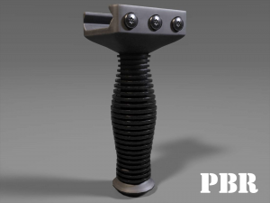 vertical grip - foregrip - attachment - pbr - 4k textures - unity - unreal 3D Model