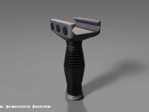 vertical grip - foregrip - attachment - pbr - 4k textures - unity - unreal 3D Model