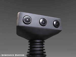 vertical grip - foregrip - attachment - pbr - 4k textures - unity - unreal 3D Model