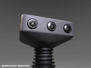 vertical grip - foregrip - attachment - pbr - 4k textures - unity - unreal 3D Model